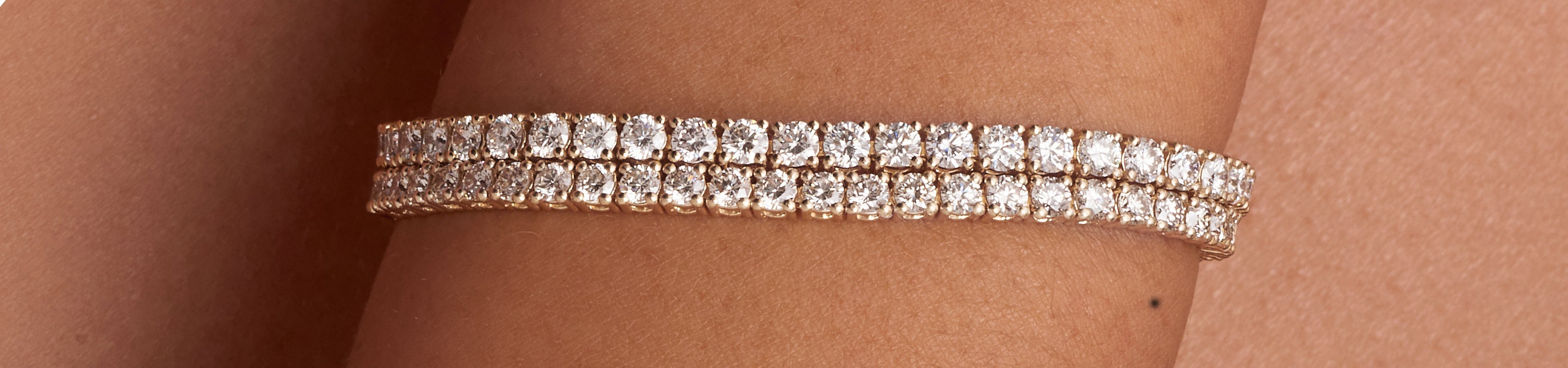 Diamond Tennis Bracelet 14K Gold