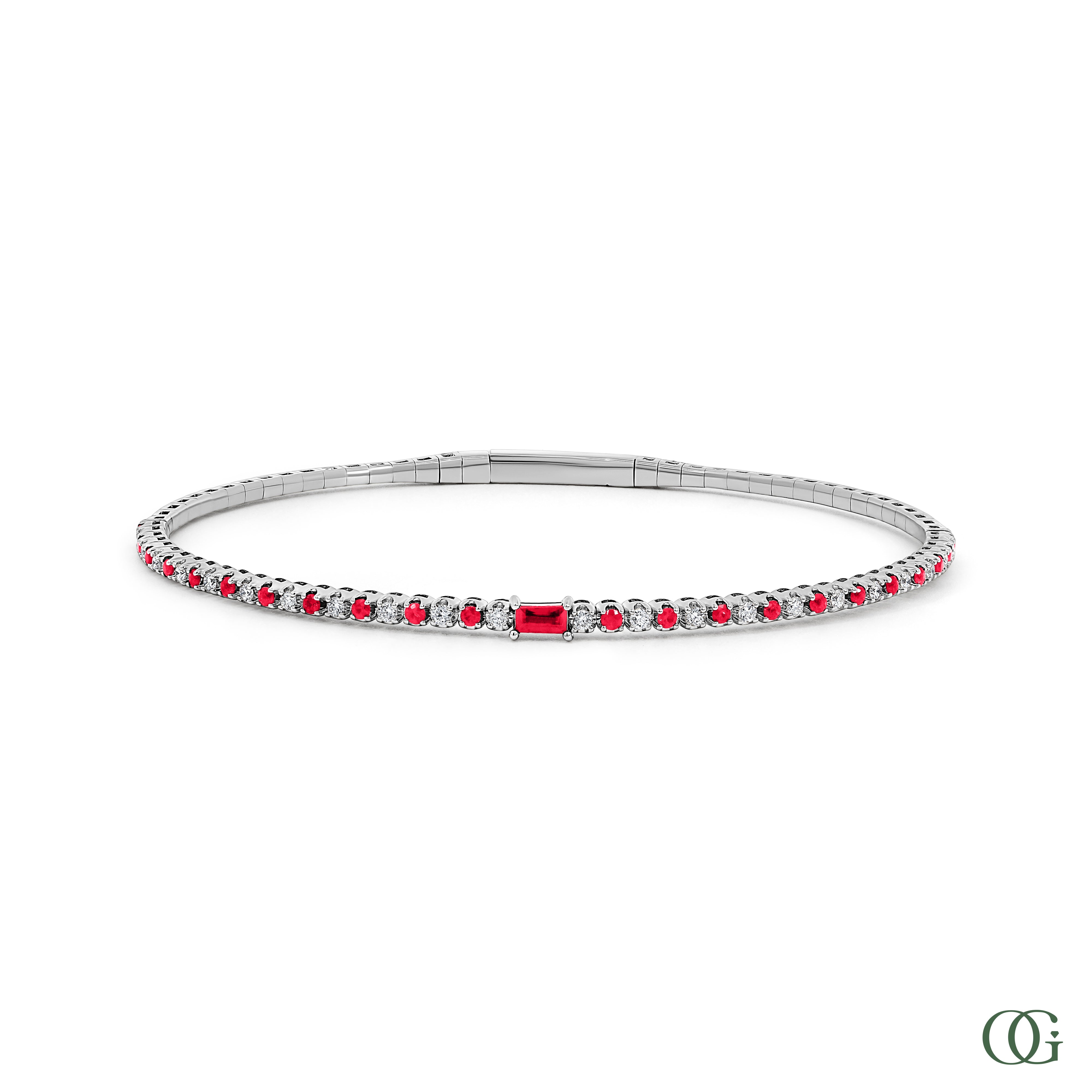 Dainty Ruby Lab Grown Diamond Bangle (0.6 CTW)