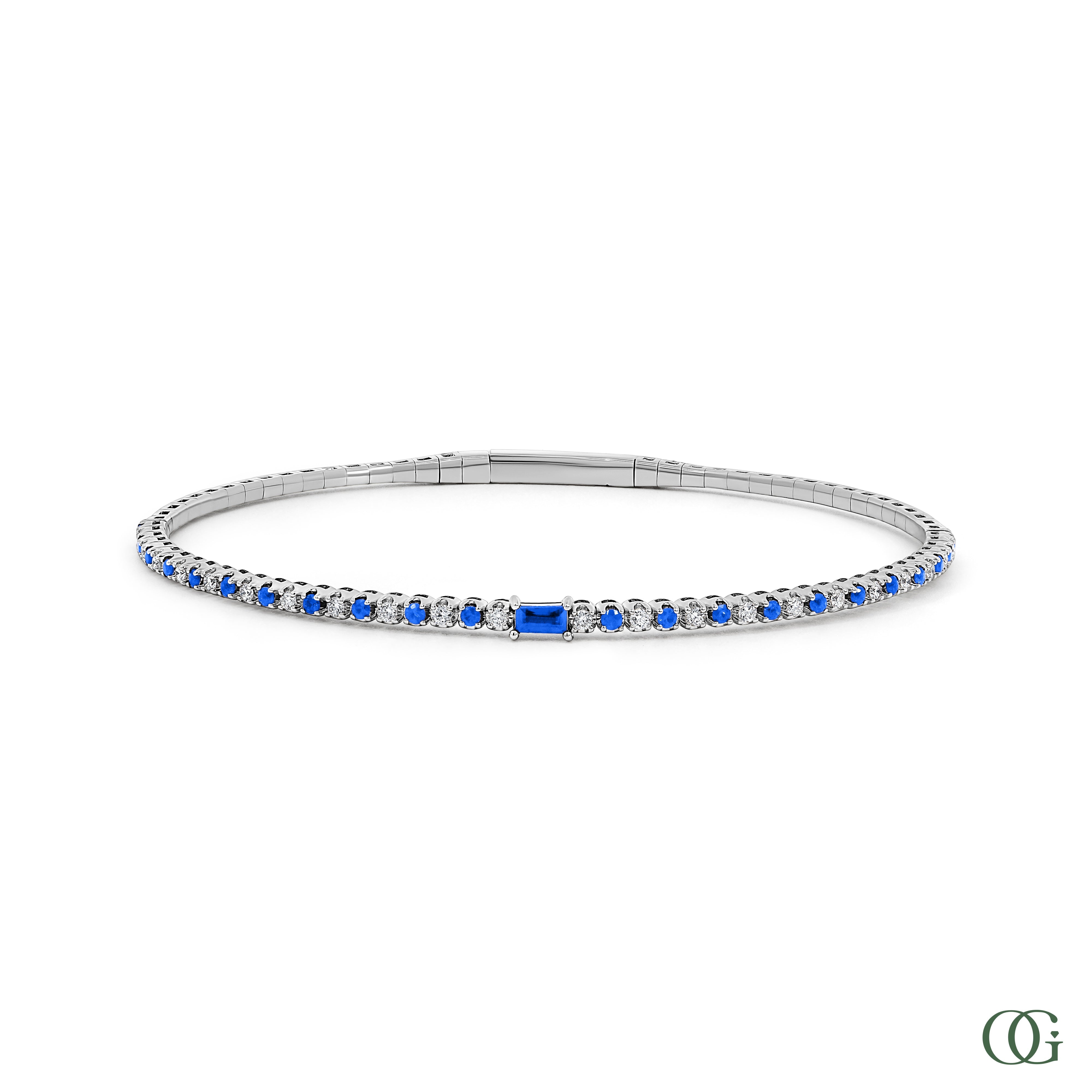 Dainty Sapphire Lab Grown Diamond Bangle (0.6 CTW)