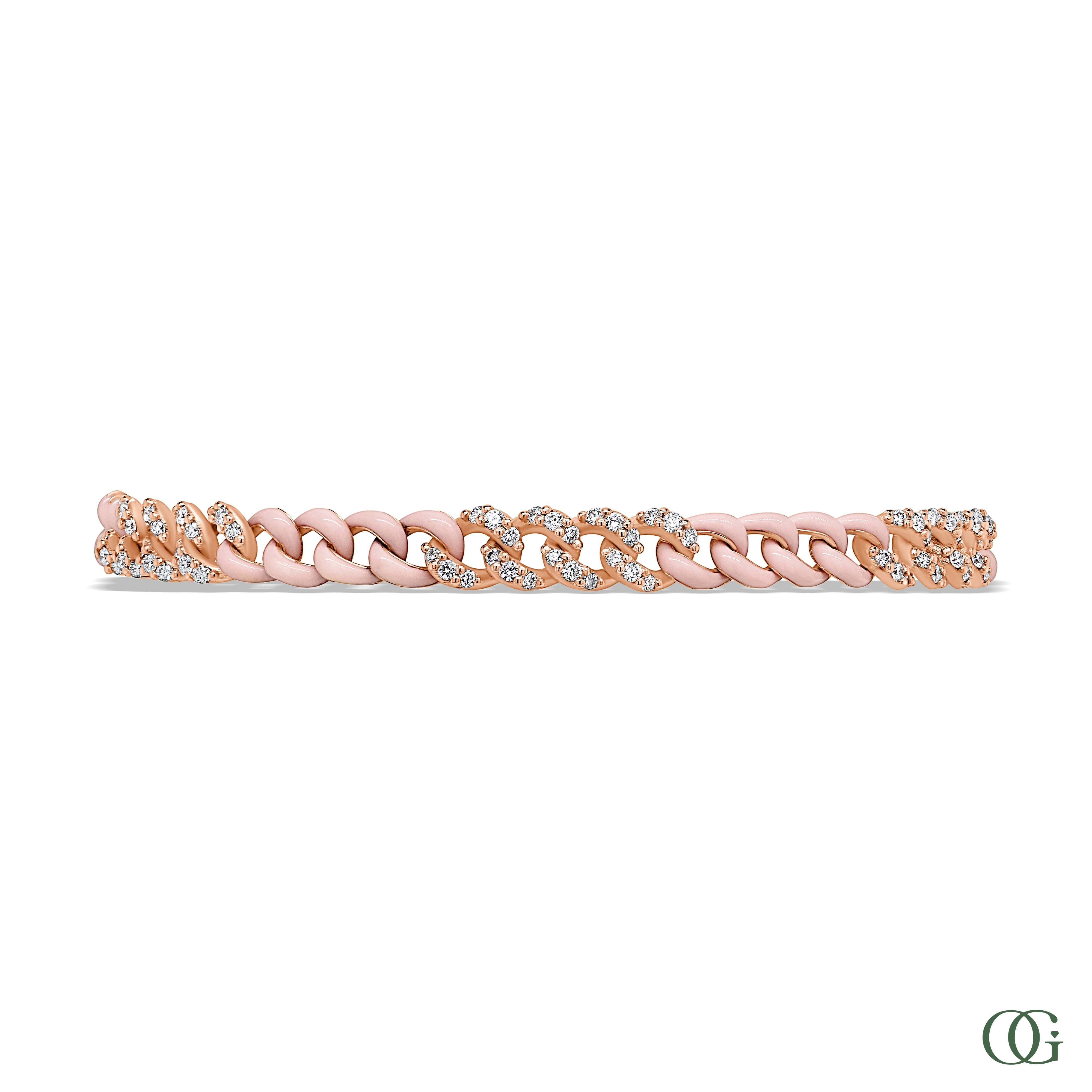 Pink Chain Fashion Bracelet (1.15 CTW)