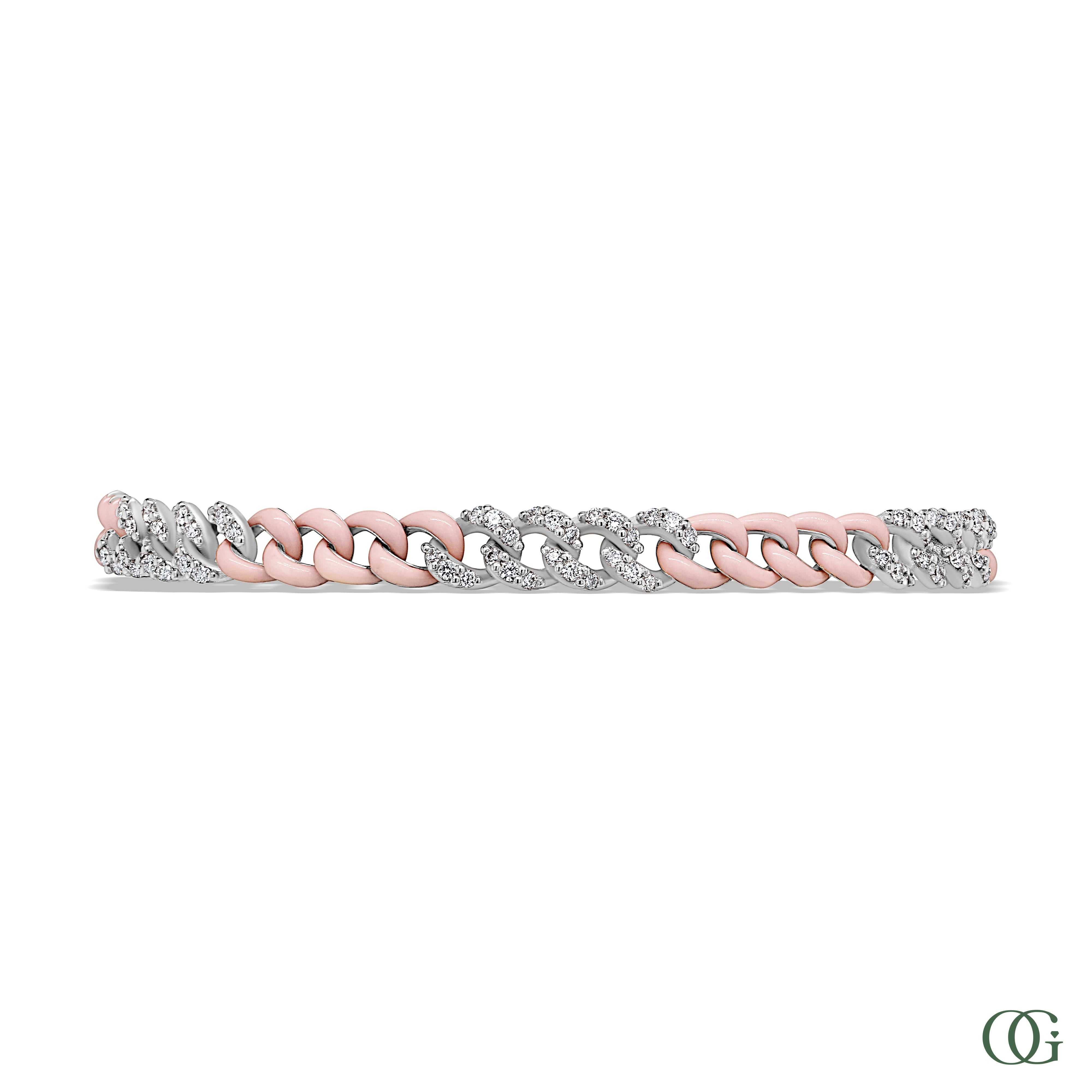 Pink Chain Fashion Bracelet (1.15 CTW)