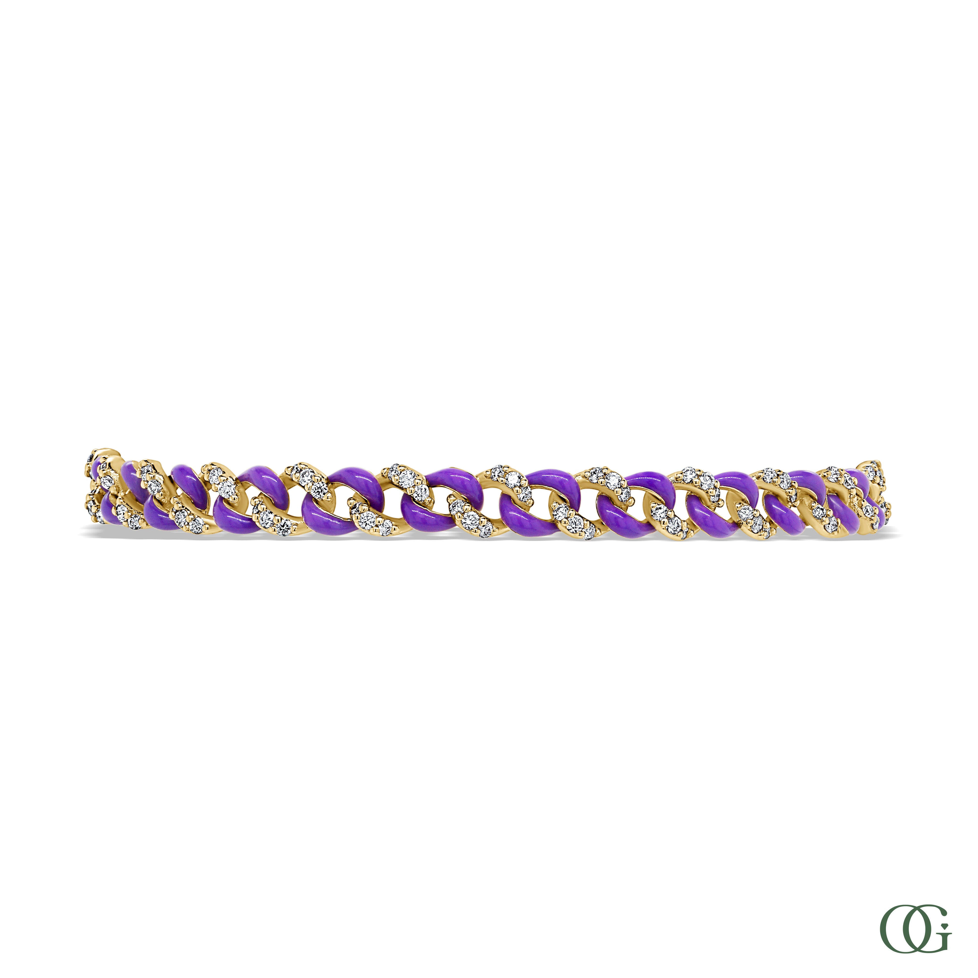 Purple Link Diamond Bracelet 1.20 CTW | 14K & 18K Gold Fine Jewelry ...