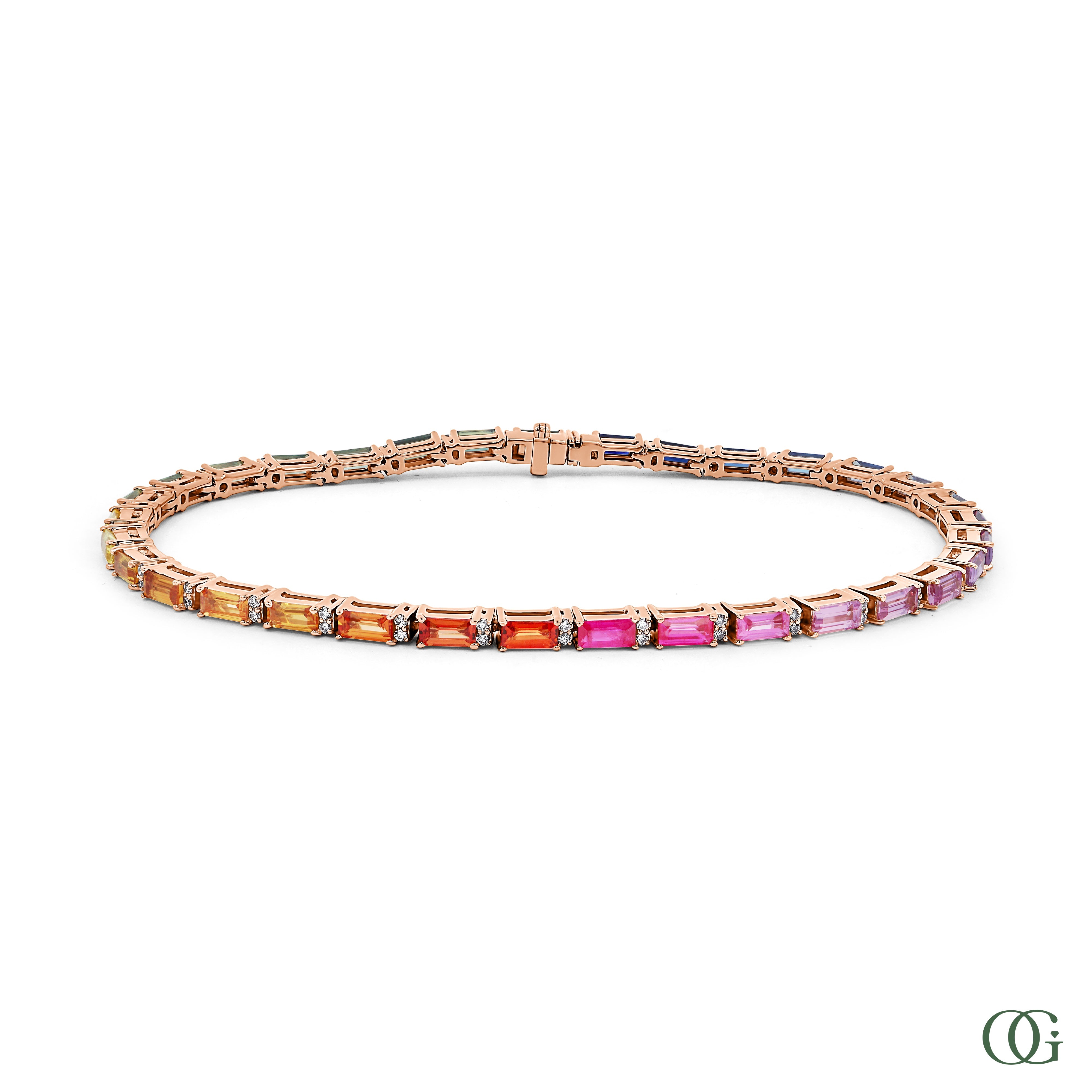 Rainbow Baguette Bracelet (5.50 CTW)