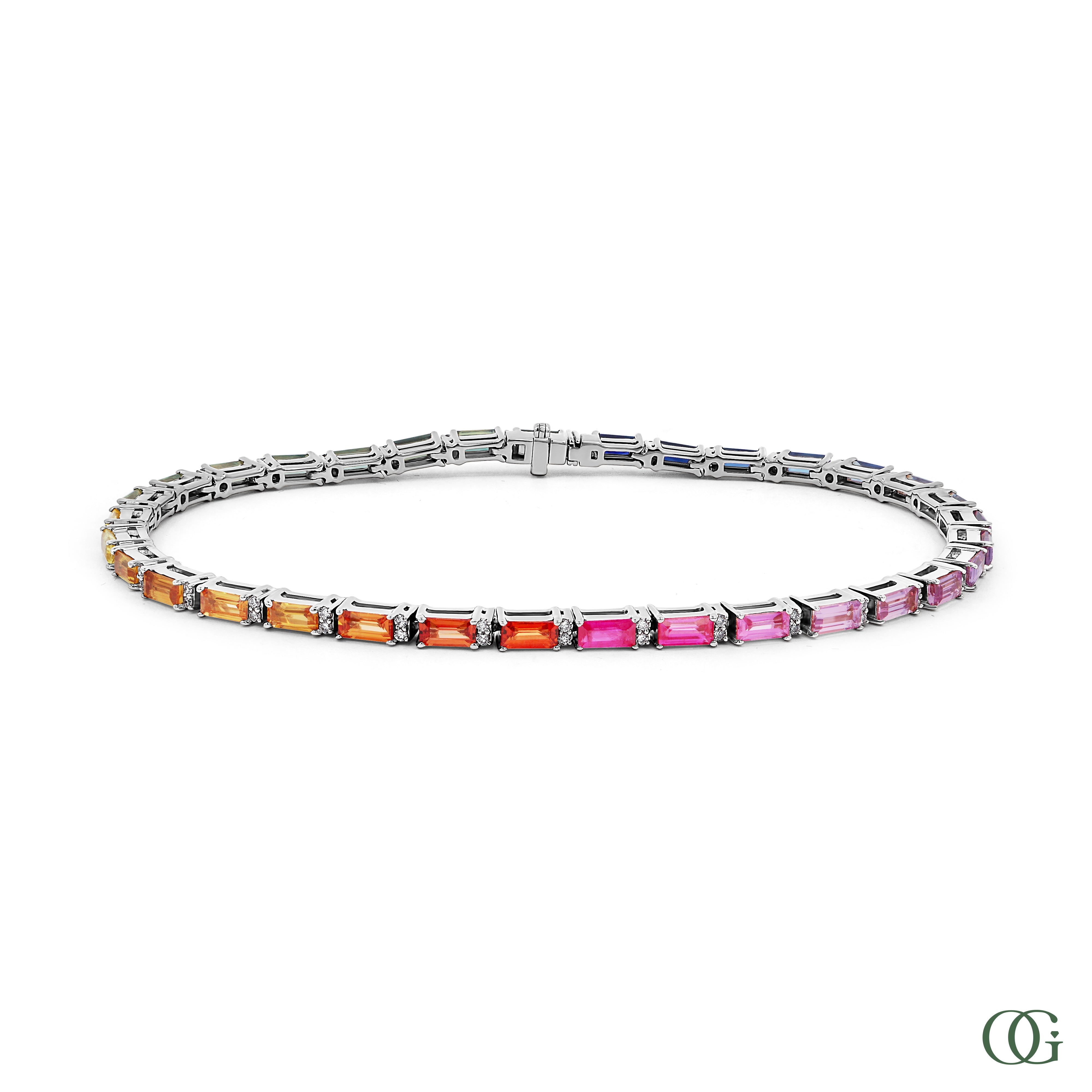 Rainbow Baguette Bracelet (5.50 CTW)