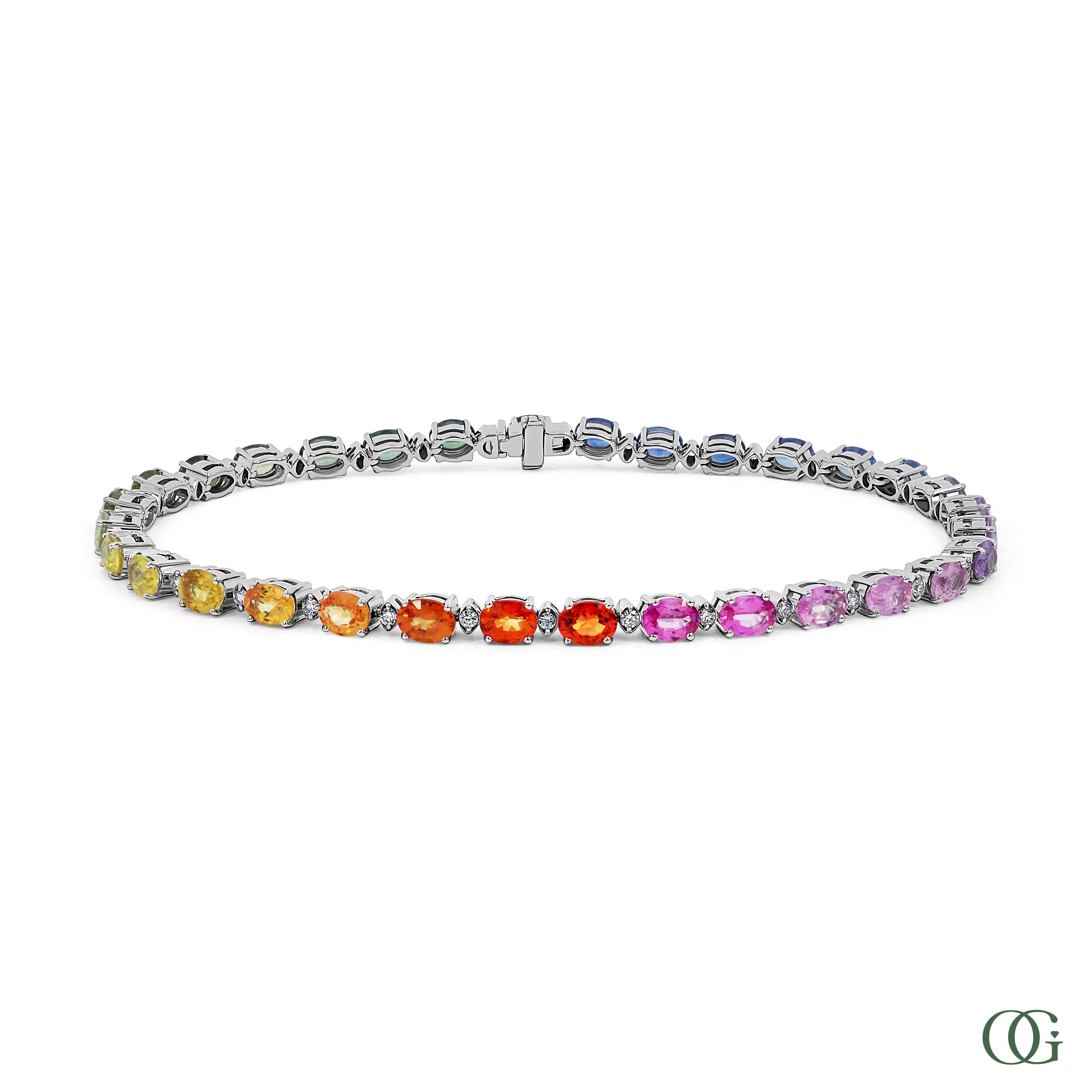 Rainbow Oval Bracelet (7.25 CTW)