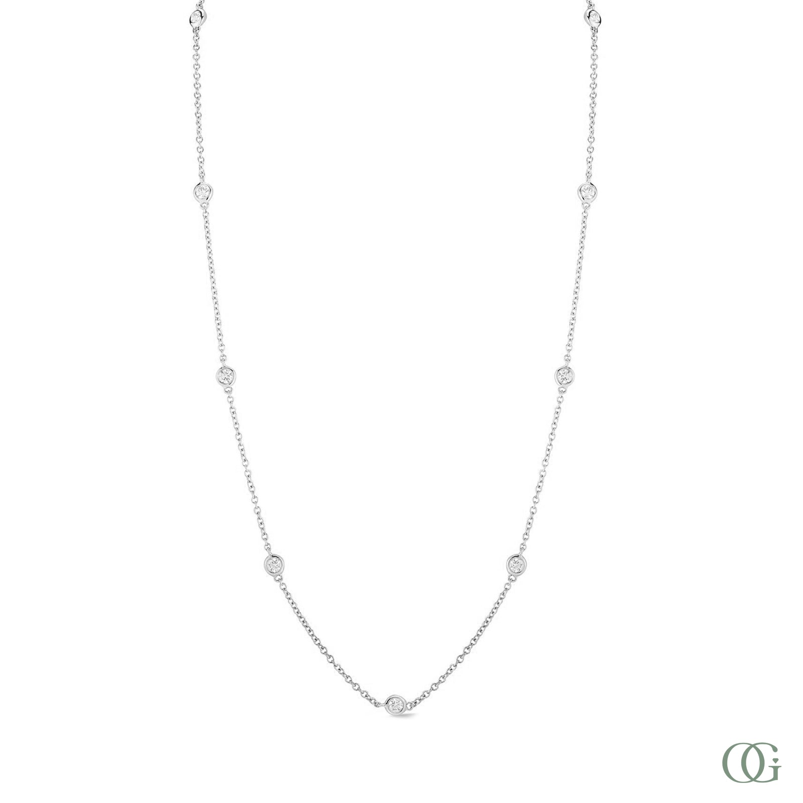 Diamonds by the Yard Necklace 9 Stones