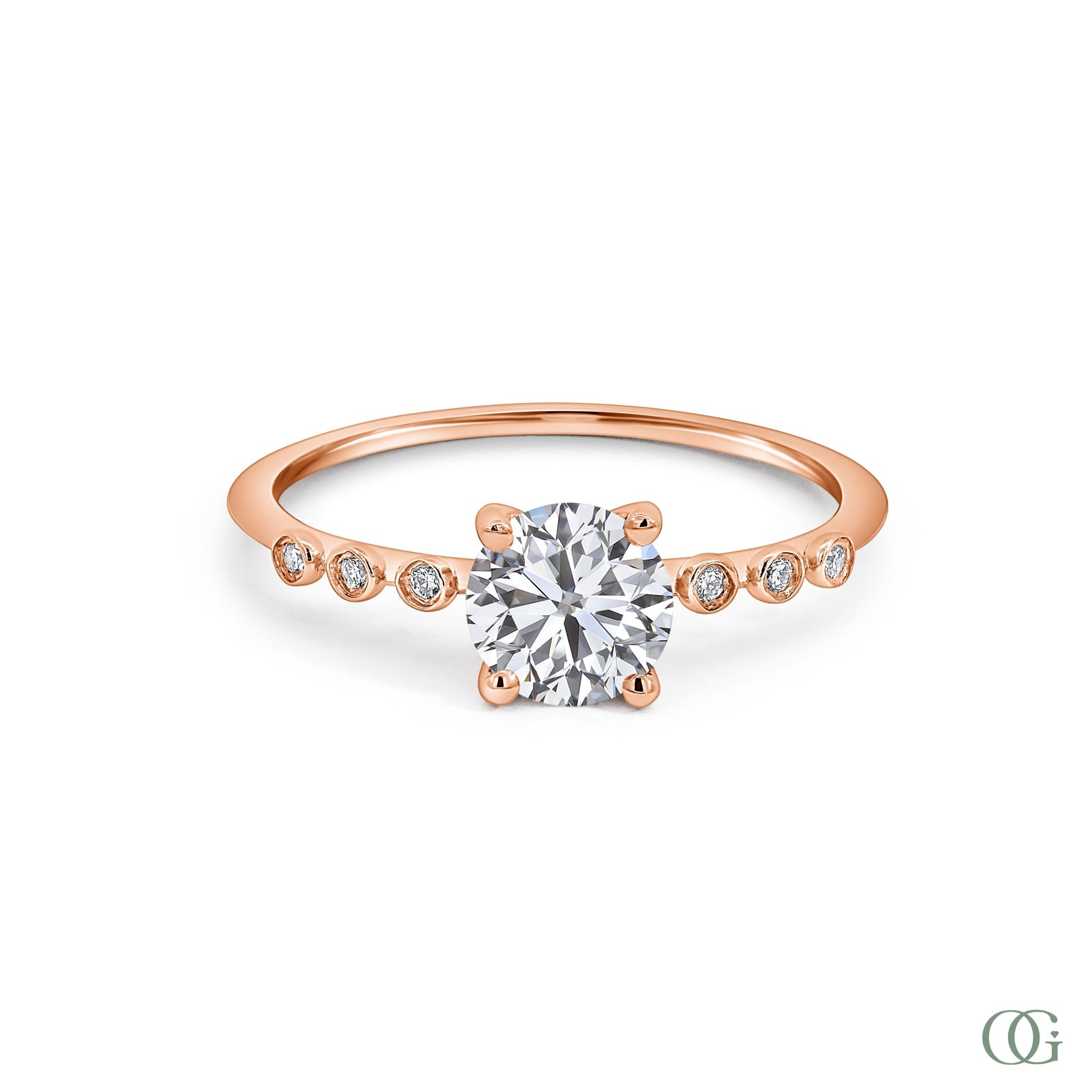 Dainty Petite Brilliant Shine Round Lab Grown Diamond Engagement Ring (0.67 CTW)