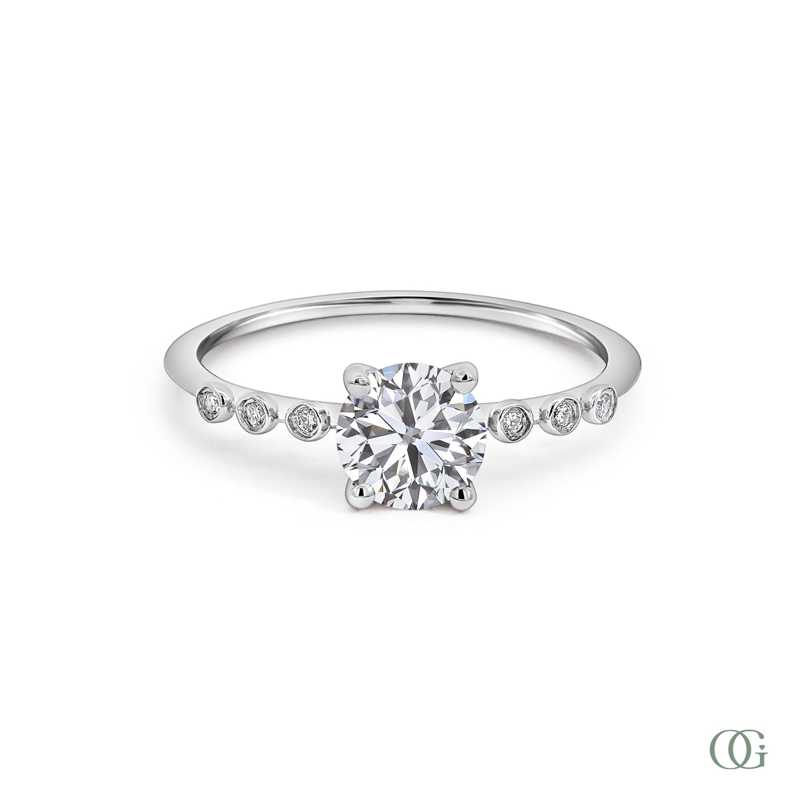 Dainty Petite Brilliant Shine Round Diamond Engagement Ring (0.67 CTW)
