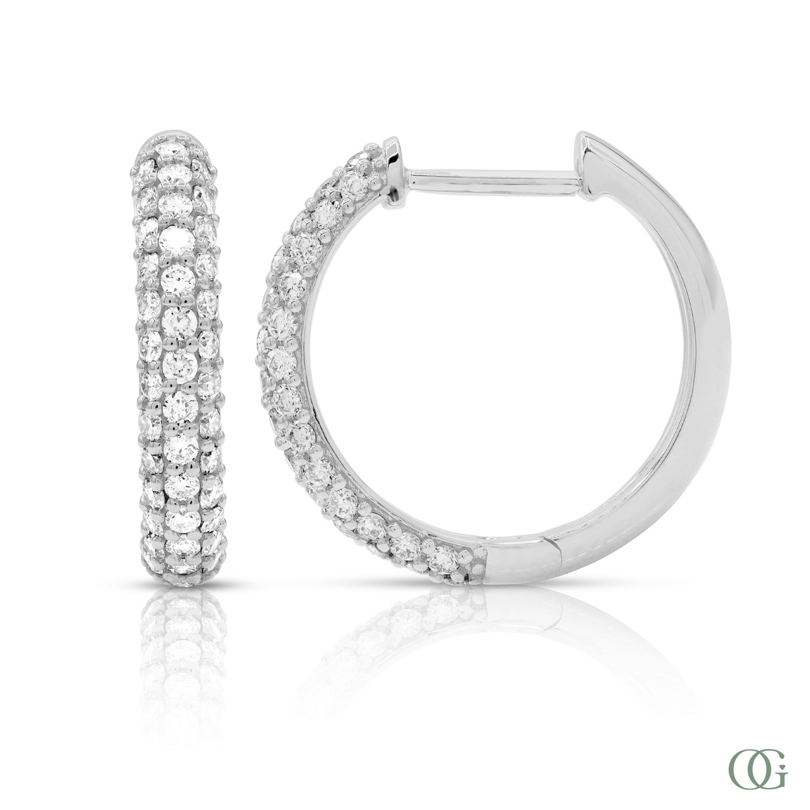 Elegant Hoop Earrings (1 CTW)