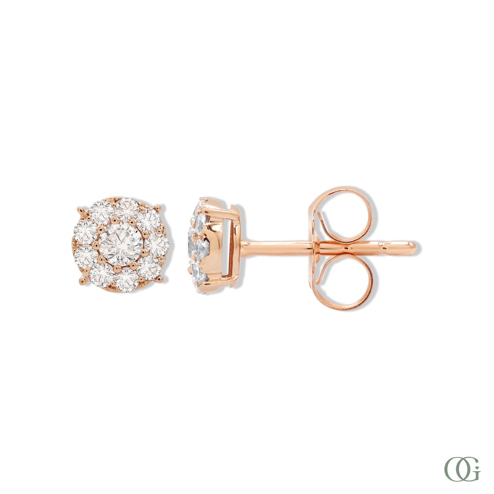 Dainty Round Lab Grown Diamond Earrings