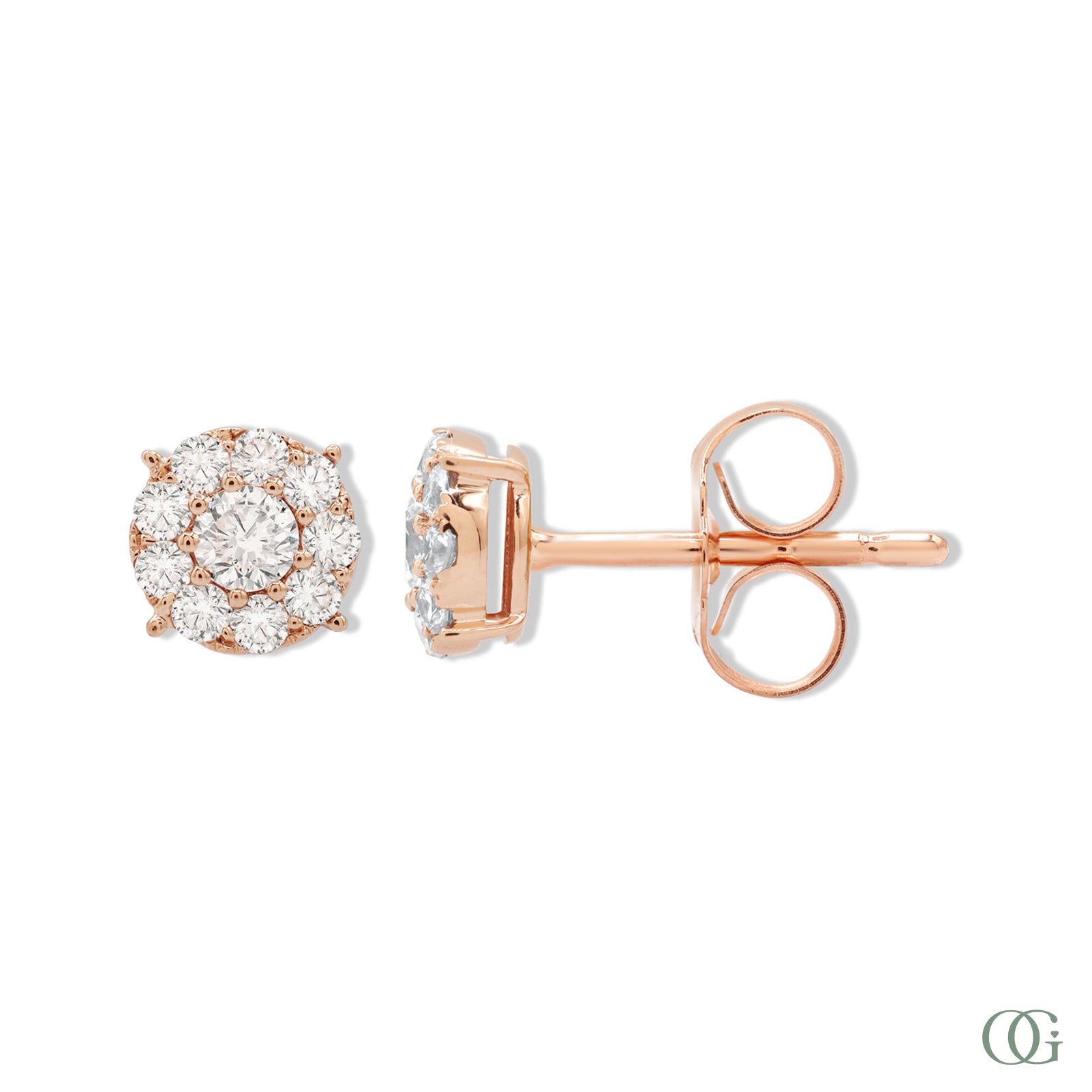 Dainty Round Lab Grown Diamond Earrings