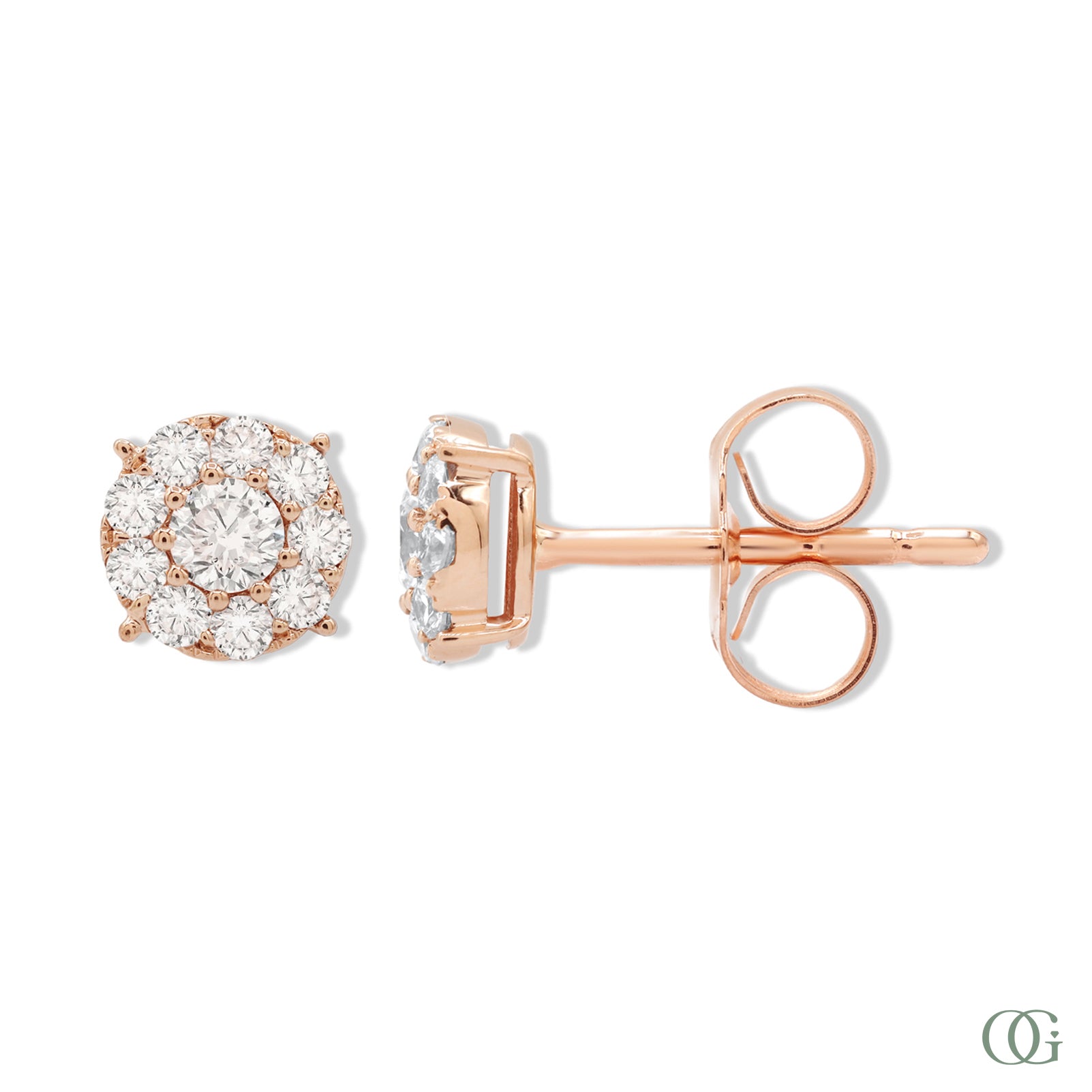 Dainty Round Lab Grown Diamond Earrings