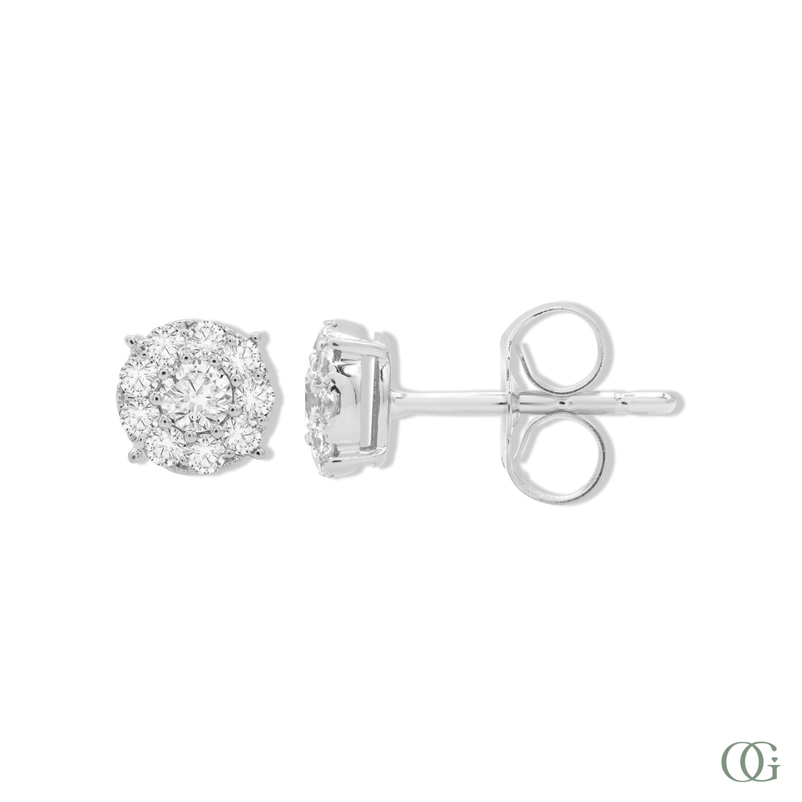 Dainty Round Lab Grown Diamond Earrings