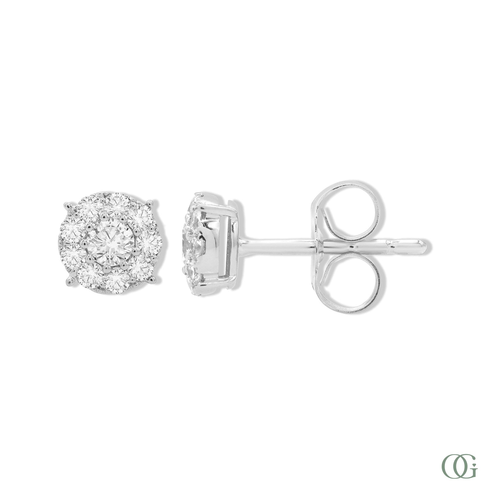 Dainty Round Lab Grown Diamond Earrings
