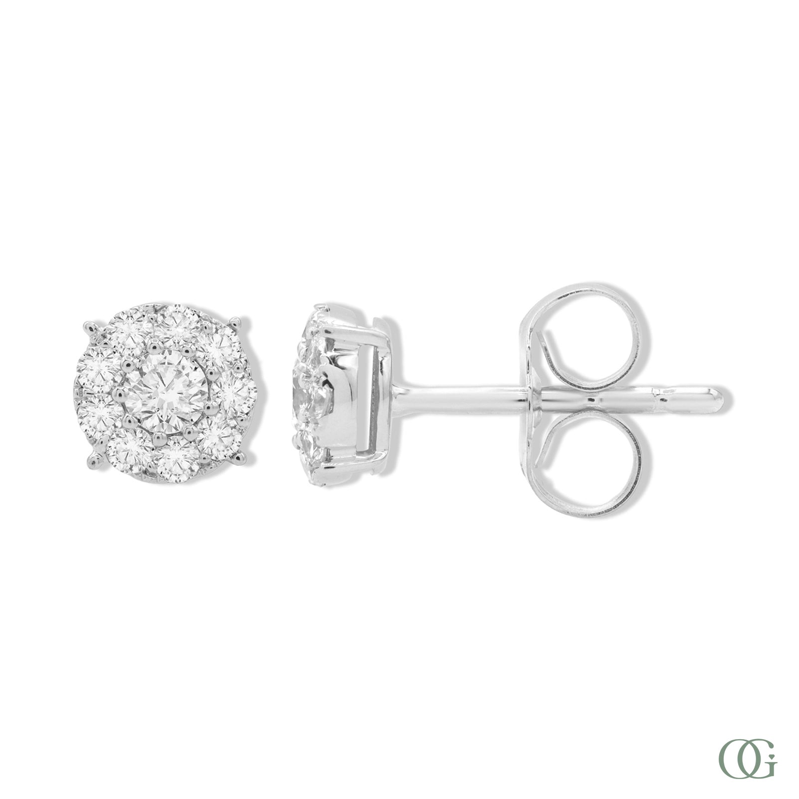 Dainty Round Lab Grown Diamond Earrings