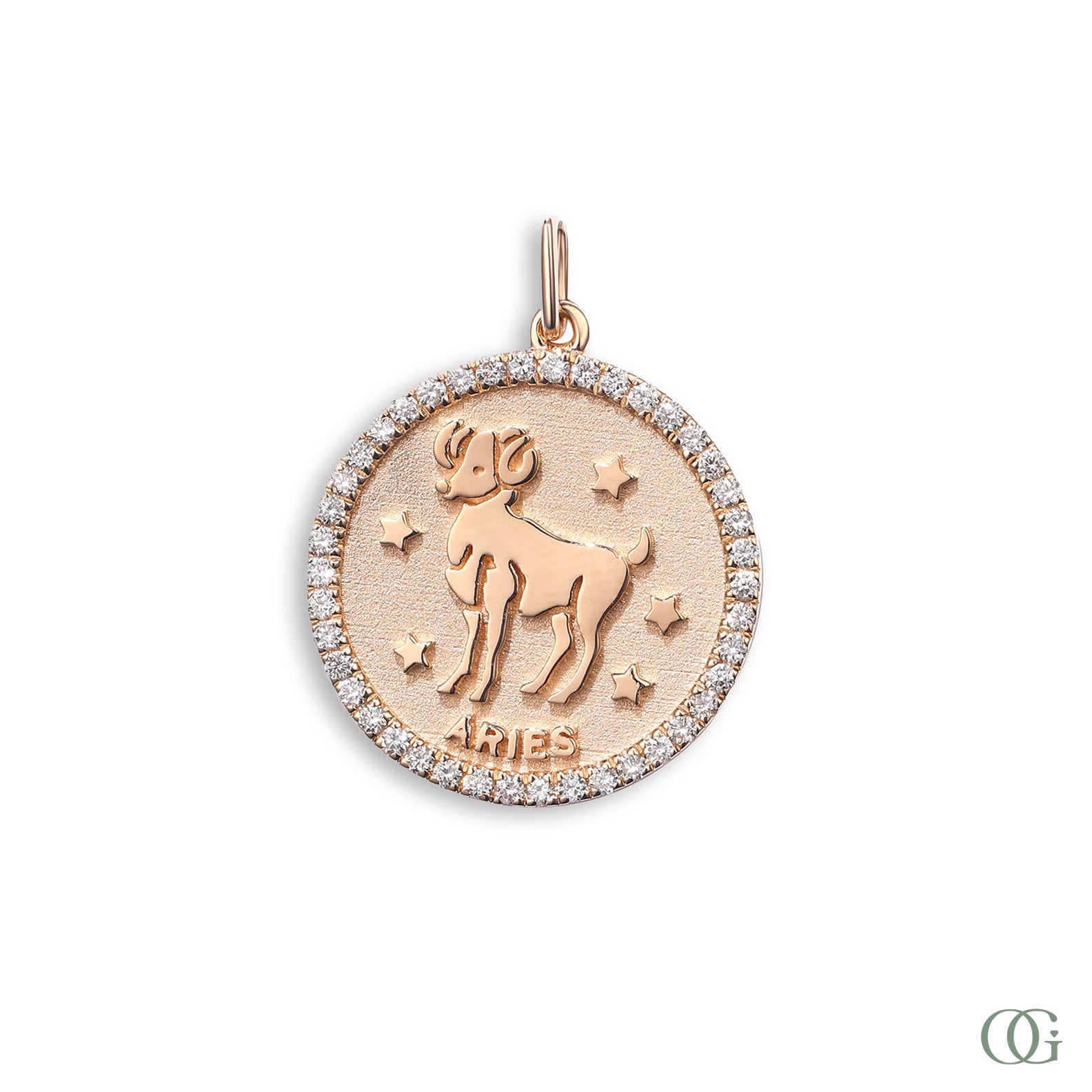 ARIES_Lab Grown Diamond Coin Zodiac Aries