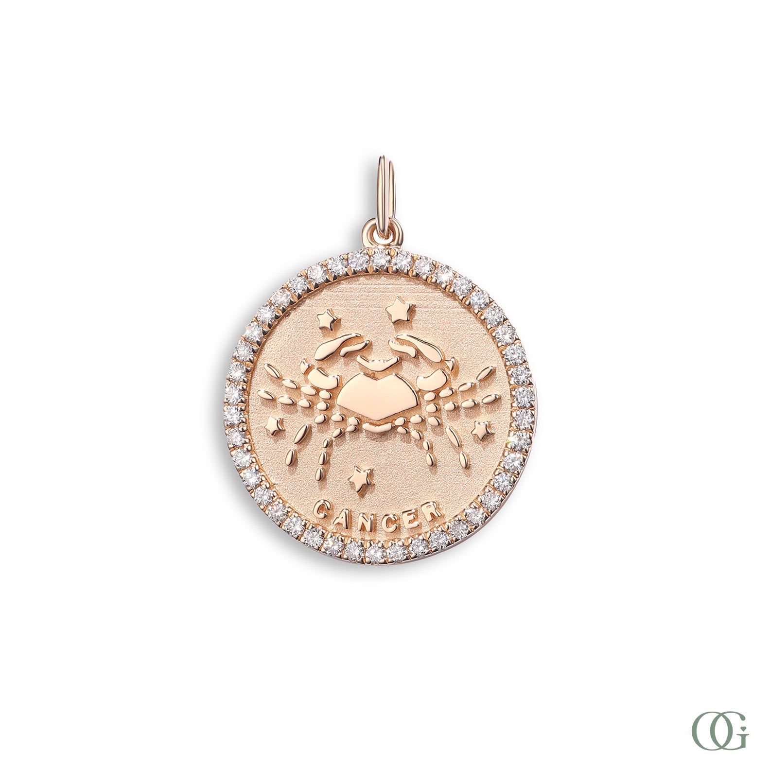CANCER_Lab Grown Diamond Coin Zodiac Cancer