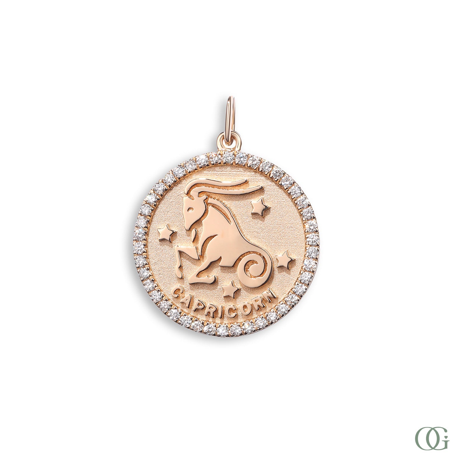 CAPRICORN-Lab Grown Diamond Coin Zodiac Capricorn