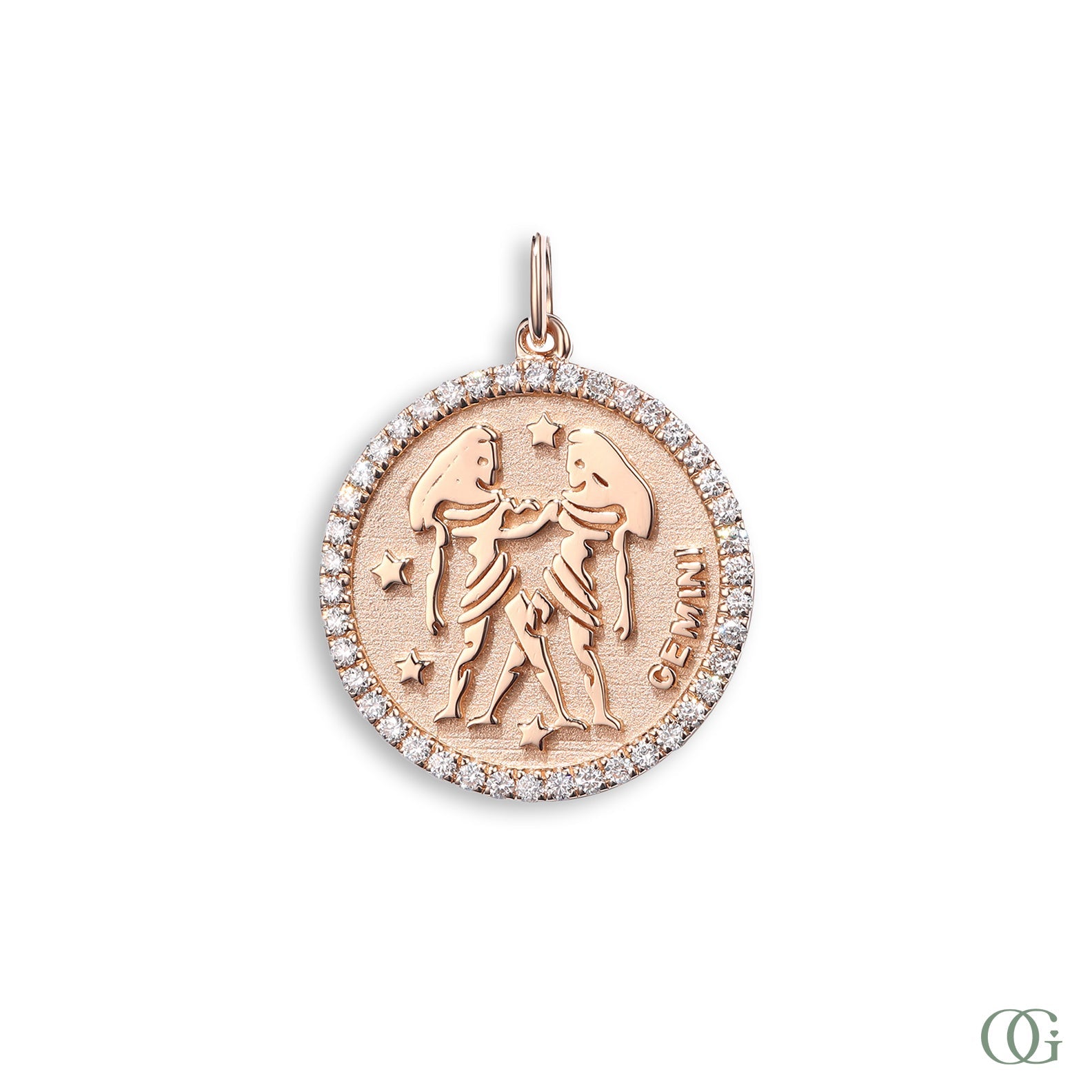 GEMINI_Lab Grown Diamond Coin Zodiac Gemini