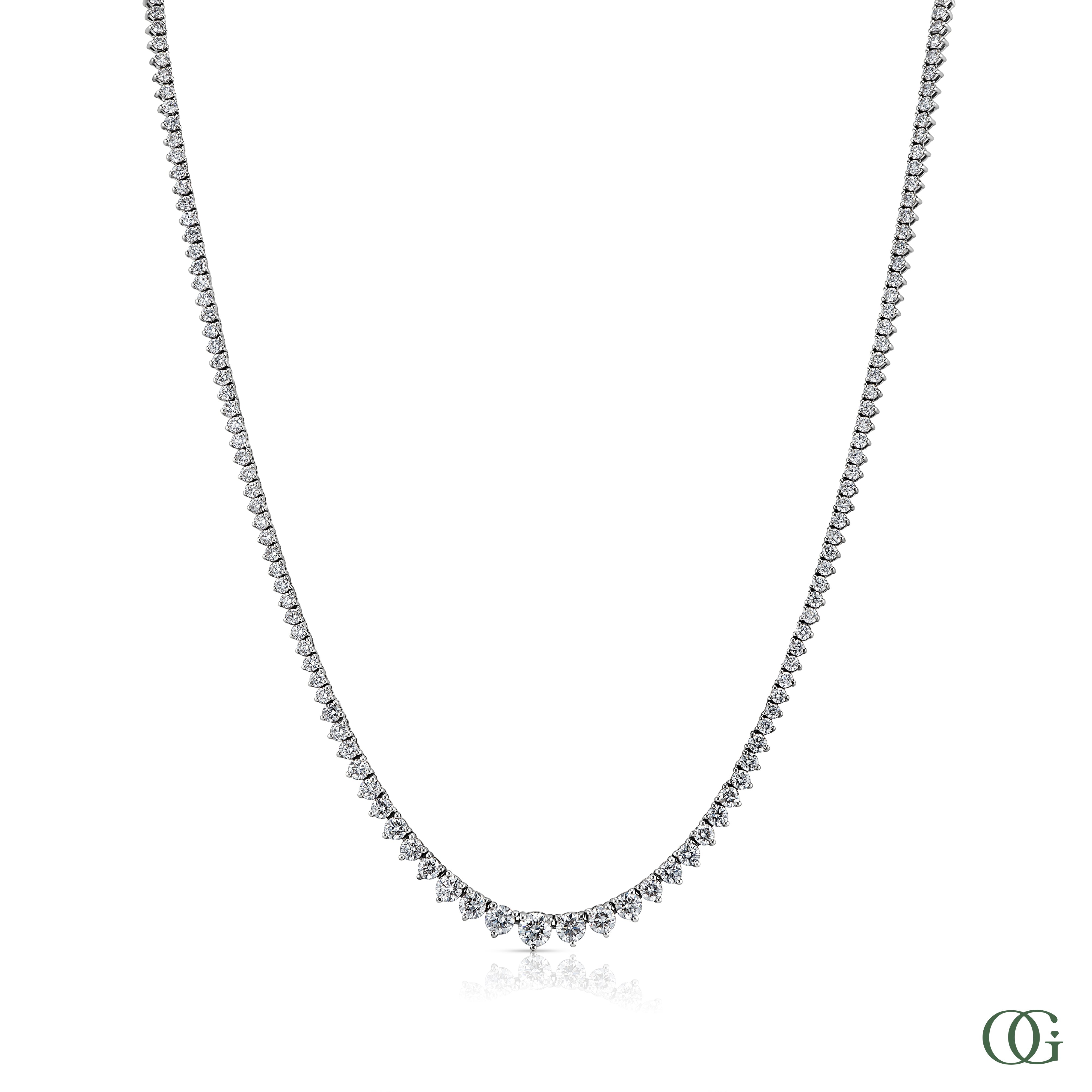 Graduated Lab Grown Diamonds Tennis Necklace (8 CTW)