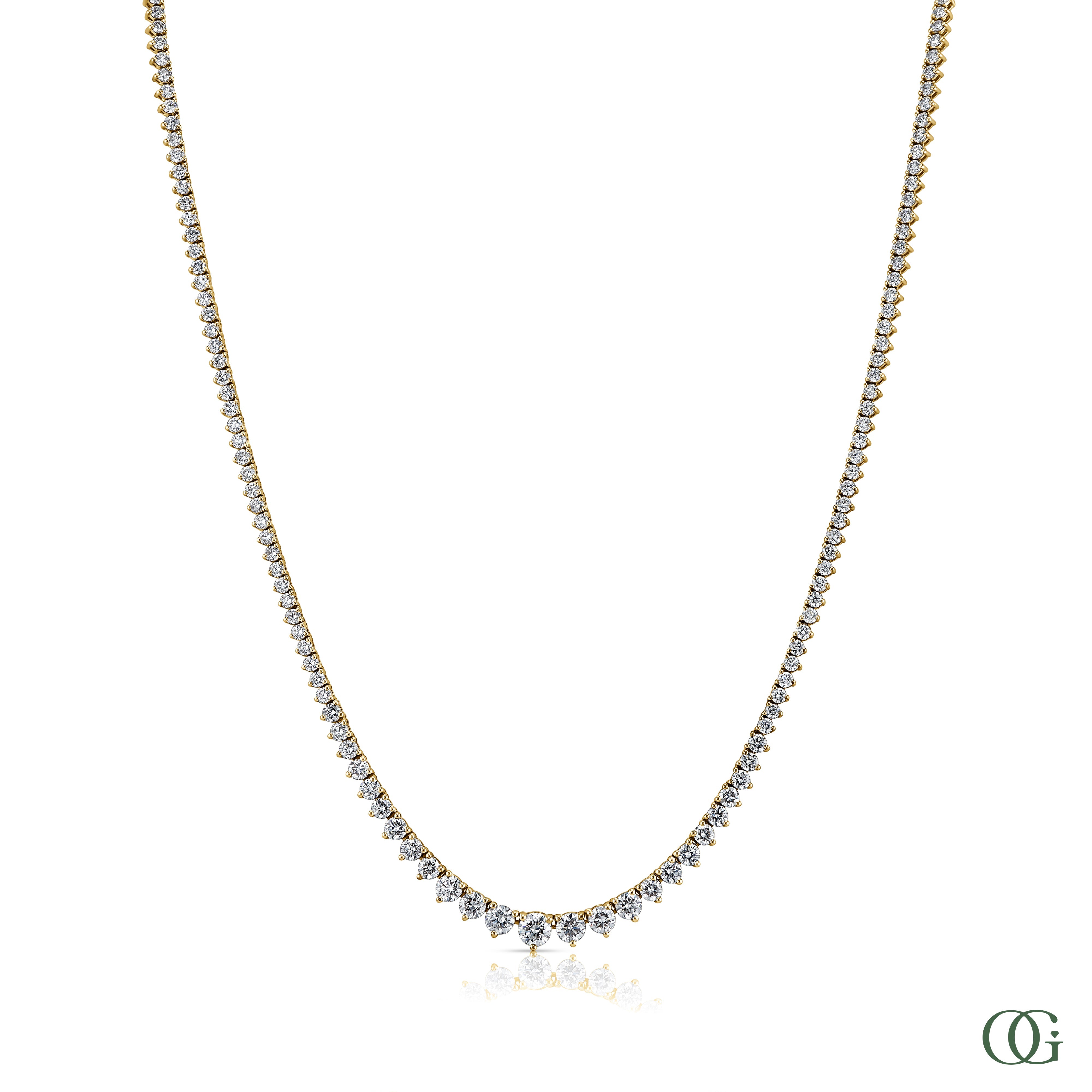 Graduated Lab Grown Diamonds Tennis Necklace (8 CTW)
