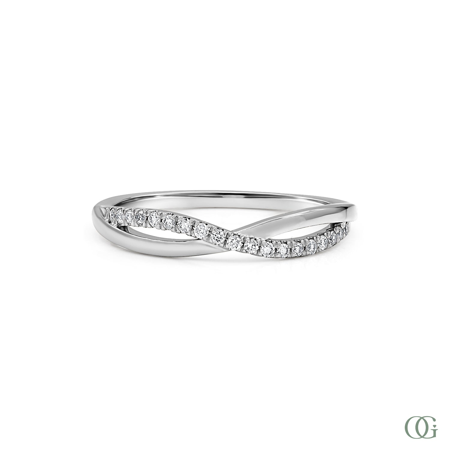 Dainty Crossed Lab Grown Diamond Ring (0.15 CTW)