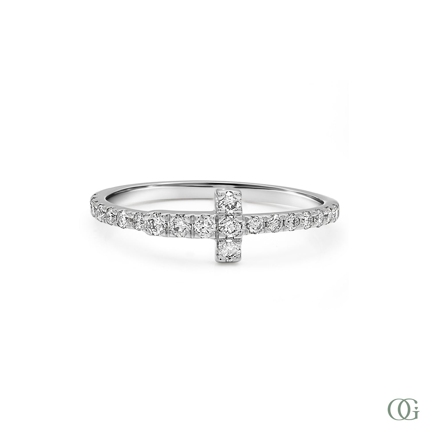 Subtle Cross Lab Grown Diamond Ring (0.31 CTW)