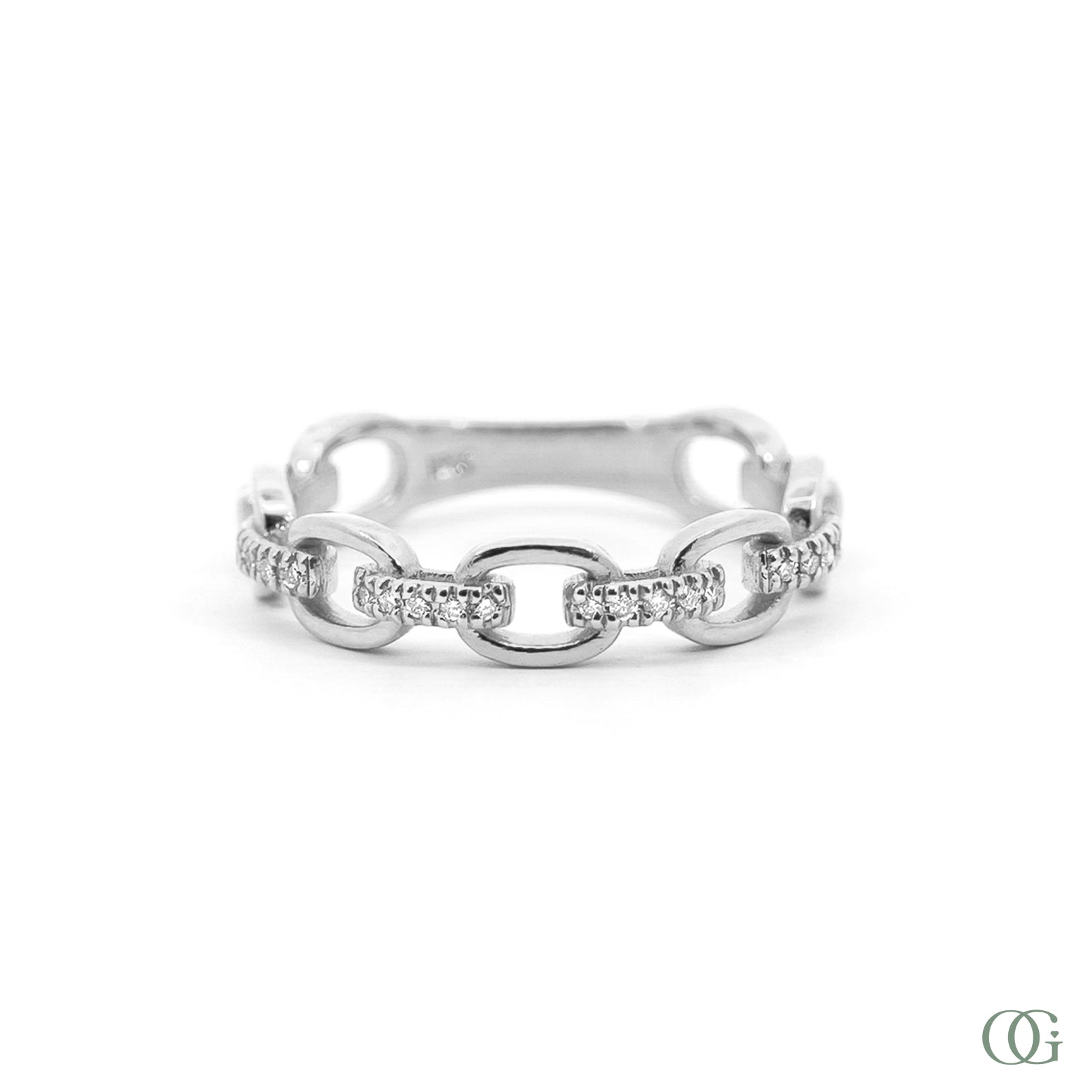 Chain Link Lab Grown Diamond Ring (0.11 CTW)