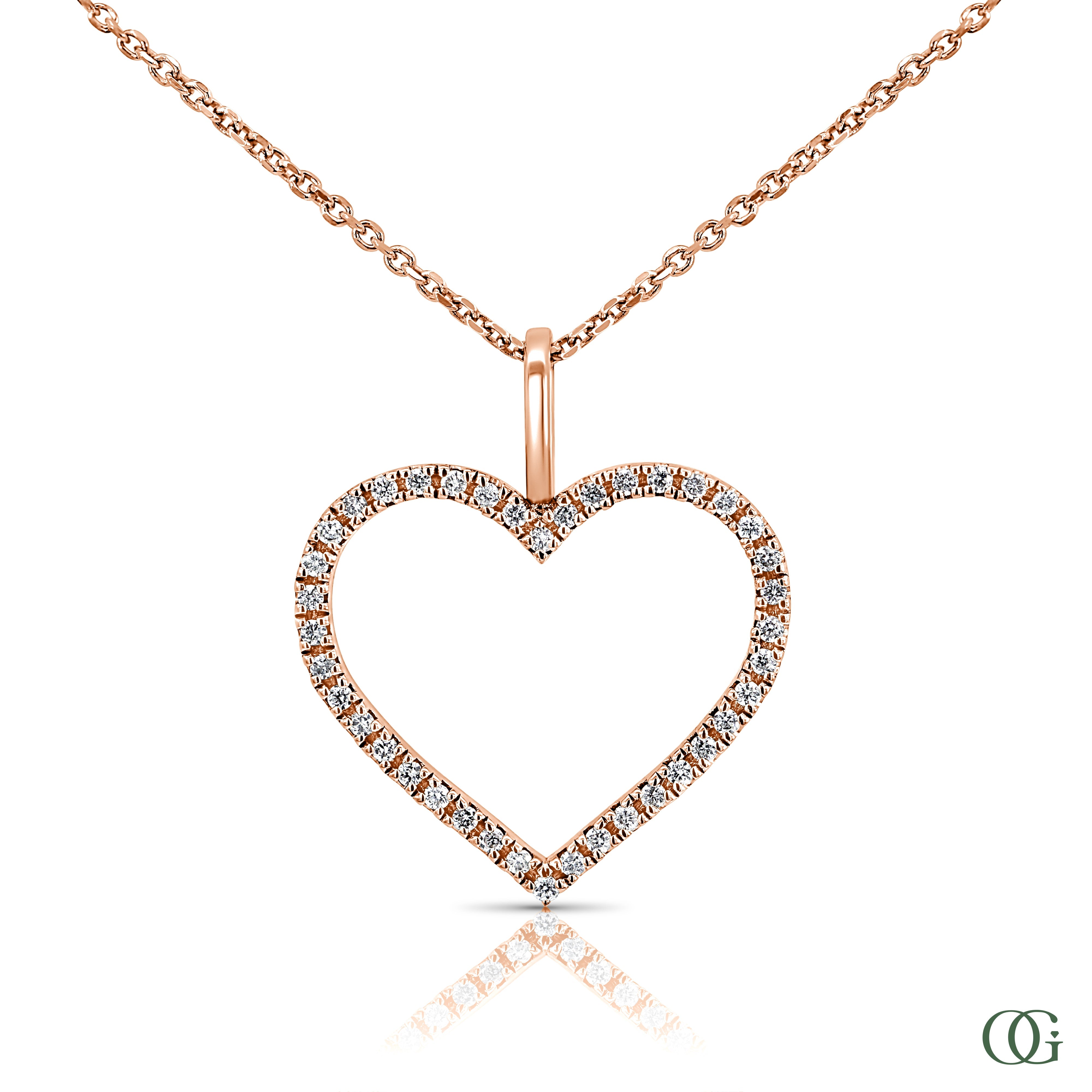 Dainty Heart Lab Grown Diamond Pendant (0.15 CTW)
