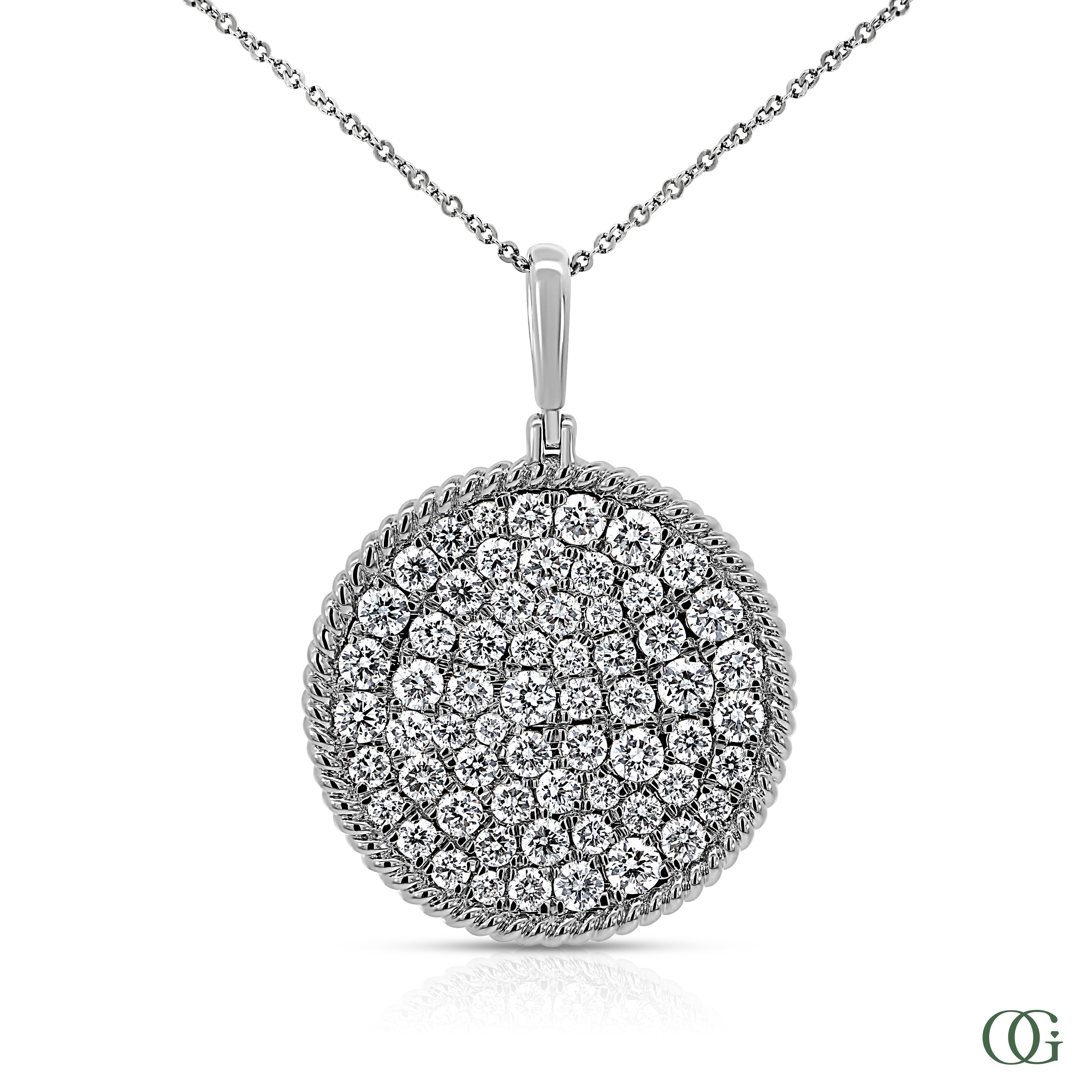 Glowing Circle Lab Grown Diamond Pendant (2.0 CTW)