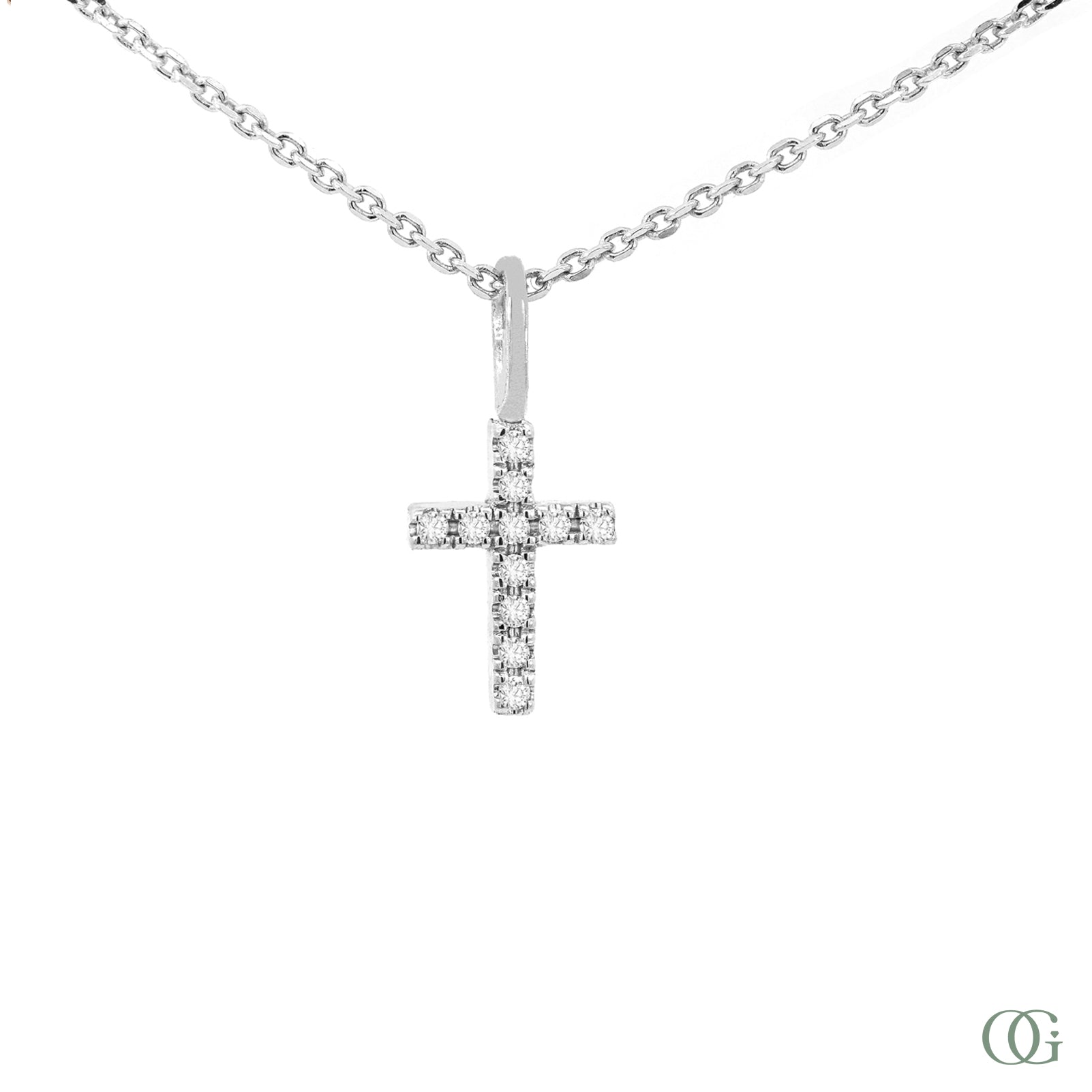 Elegant Cross Lab Grown Diamond Pendant