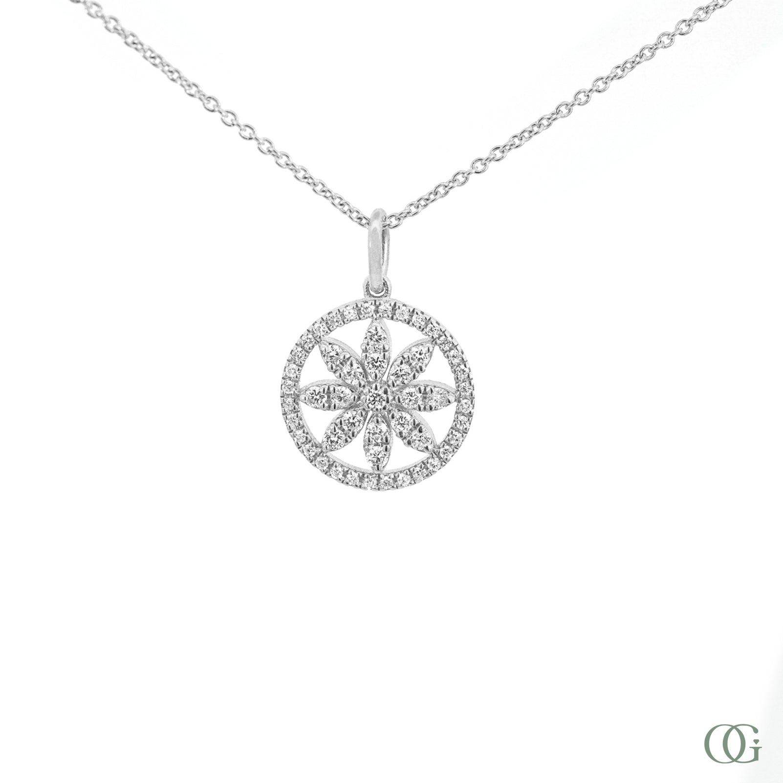 Floral Diamond Pendant (0.30 CTW)