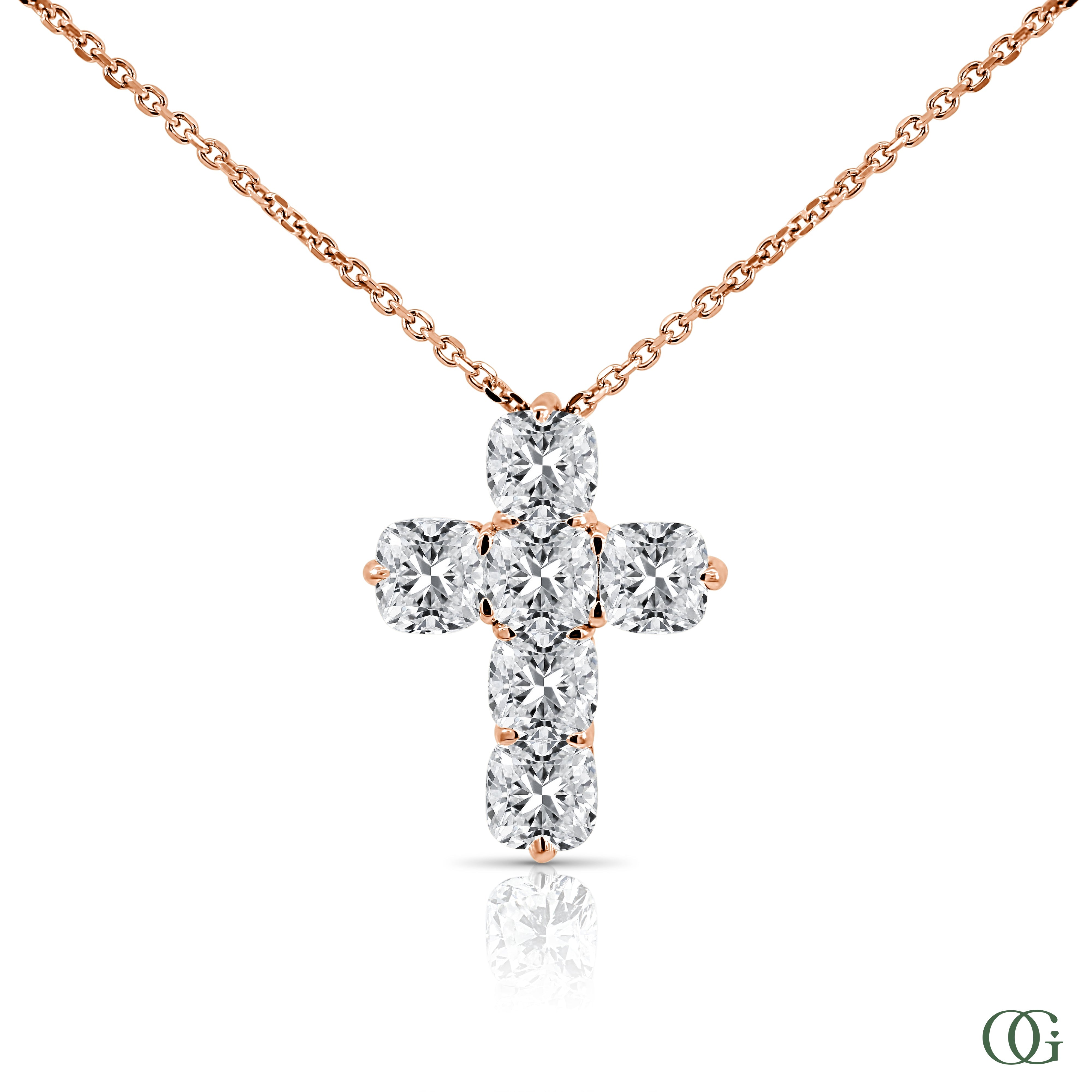 Dainty Cross Lab Grown Diamond Pendant (1.50 CTW)