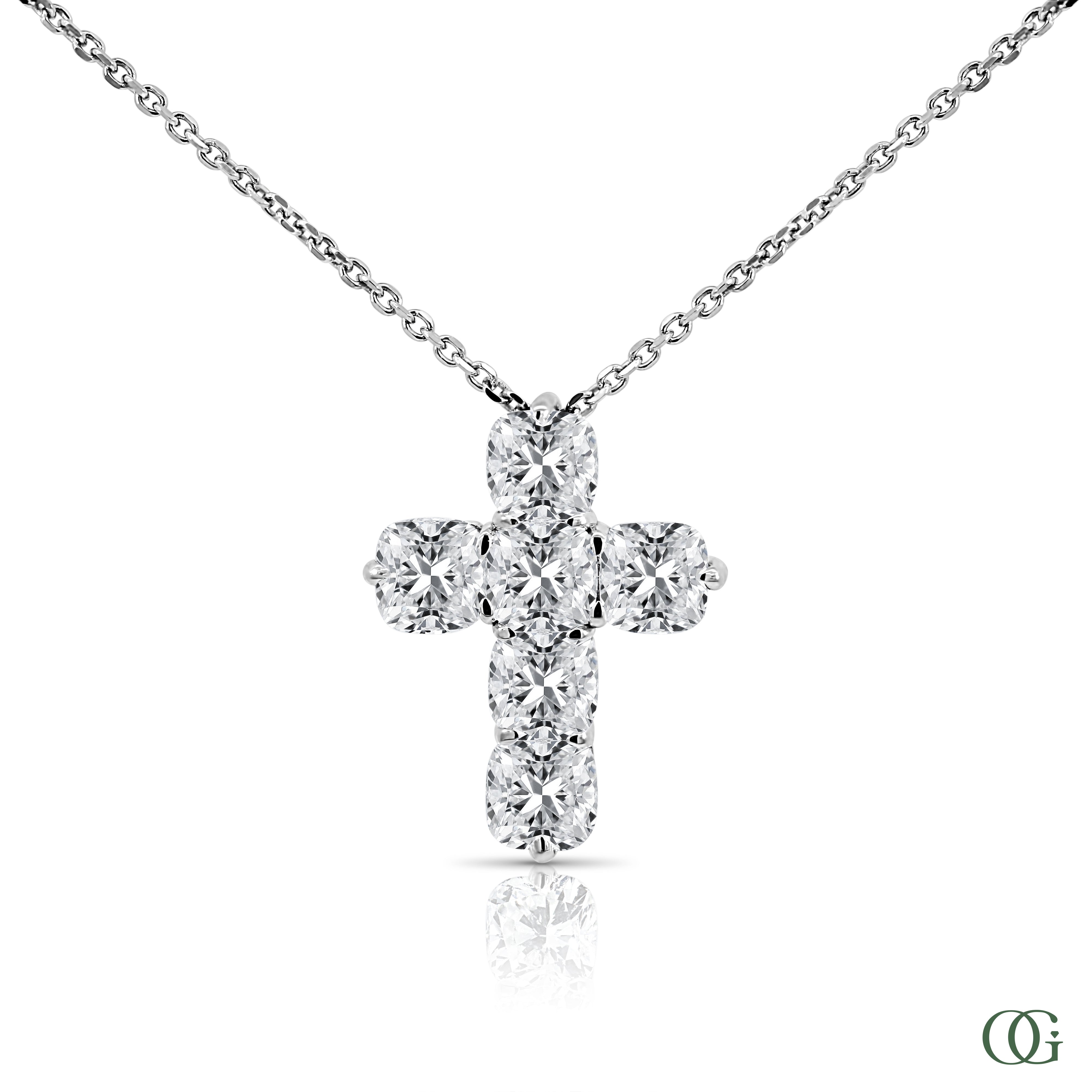 Dainty Cross Lab Grown Diamond Pendant (1.50 CTW)