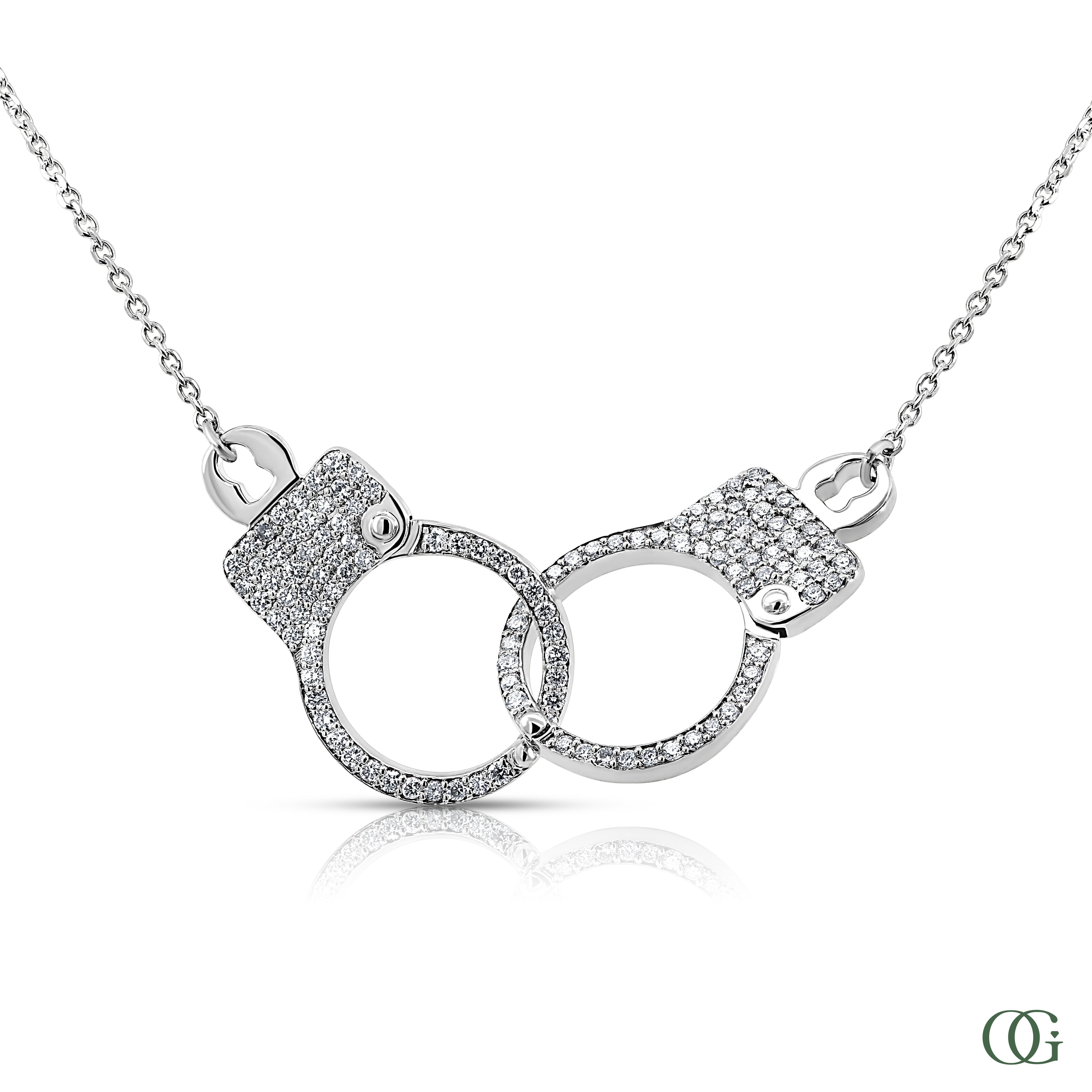 Dainty Handcuffs Lab Grown Diamond Pendant (0.40 CTW)